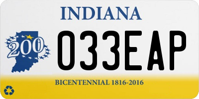 IN license plate 033EAP