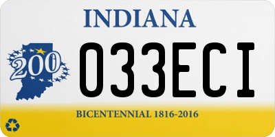 IN license plate 033ECI