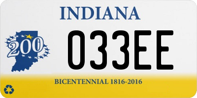 IN license plate 033EE