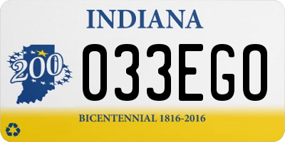 IN license plate 033EGO
