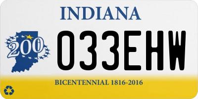 IN license plate 033EHW