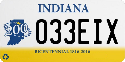 IN license plate 033EIX