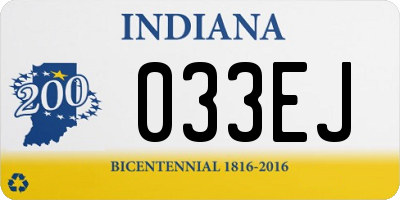 IN license plate 033EJ