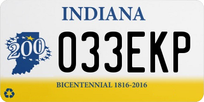 IN license plate 033EKP