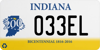 IN license plate 033EL