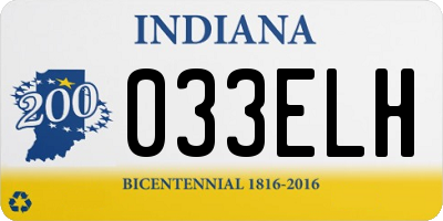 IN license plate 033ELH