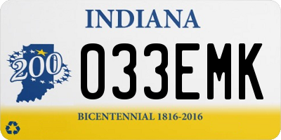 IN license plate 033EMK