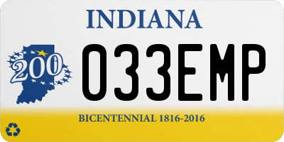 IN license plate 033EMP