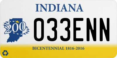 IN license plate 033ENN