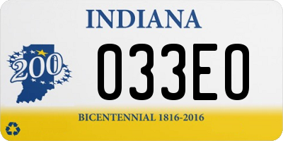 IN license plate 033EO