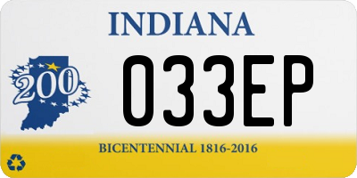 IN license plate 033EP