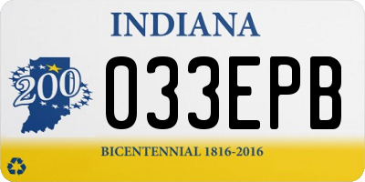 IN license plate 033EPB