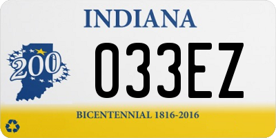 IN license plate 033EZ