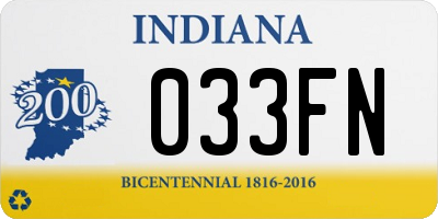 IN license plate 033FN