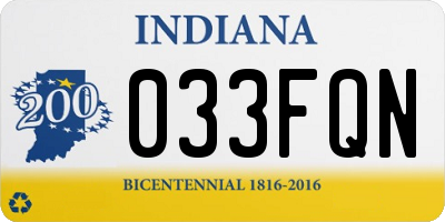 IN license plate 033FQN