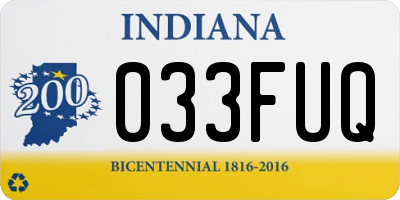 IN license plate 033FUQ