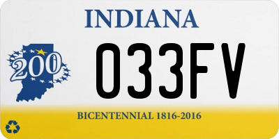 IN license plate 033FV