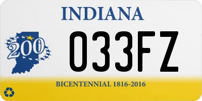 IN license plate 033FZ