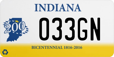 IN license plate 033GN