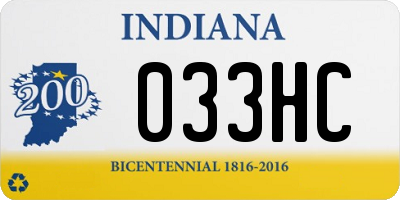 IN license plate 033HC
