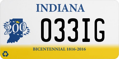 IN license plate 033IG