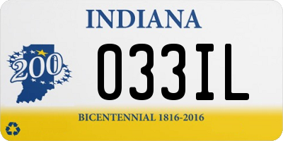 IN license plate 033IL