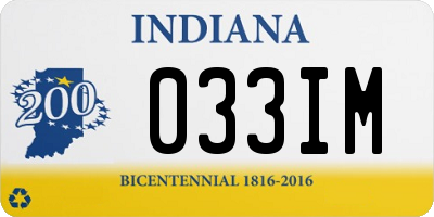 IN license plate 033IM