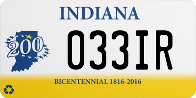 IN license plate 033IR