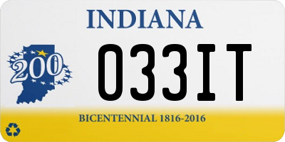 IN license plate 033IT