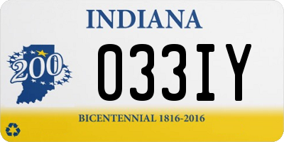 IN license plate 033IY