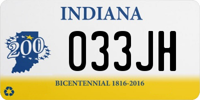 IN license plate 033JH