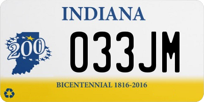 IN license plate 033JM