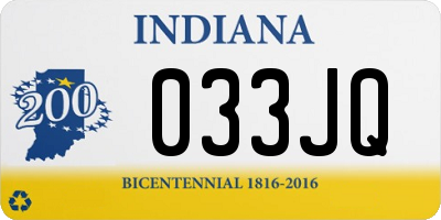 IN license plate 033JQ