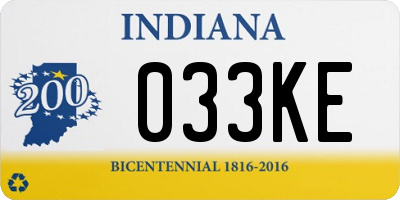 IN license plate 033KE