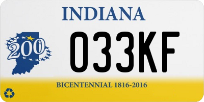 IN license plate 033KF