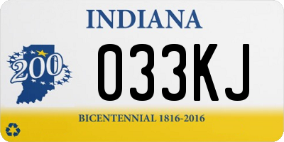 IN license plate 033KJ