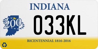 IN license plate 033KL