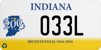 IN license plate 033L