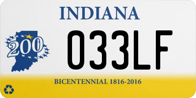 IN license plate 033LF