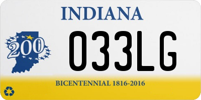 IN license plate 033LG