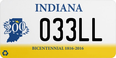 IN license plate 033LL