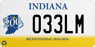 IN license plate 033LM