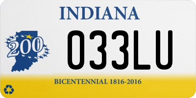 IN license plate 033LU