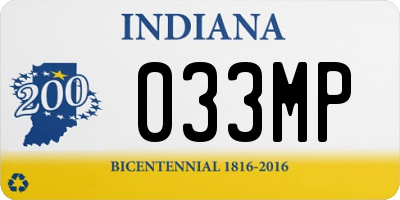 IN license plate 033MP