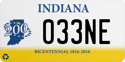 IN license plate 033NE