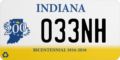 IN license plate 033NH