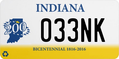 IN license plate 033NK