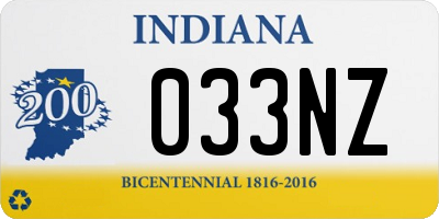 IN license plate 033NZ