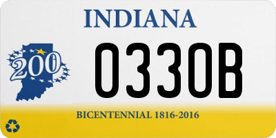 IN license plate 033OB