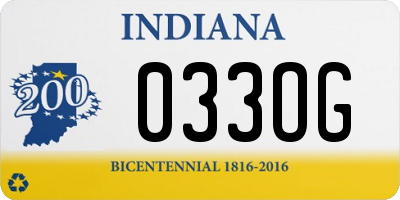 IN license plate 033OG